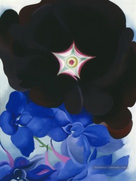 Black Hollyhock Blue Larkspur Georgia Okeeffe modernisme américain Precisionism Peinture à l'huile